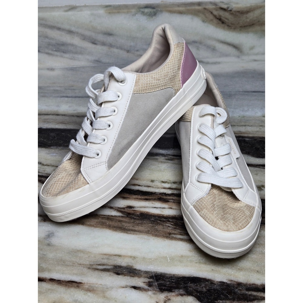 Rocket Dog Womens Low Top Sneakers Snakeskin Grey White Purple Multi Texture